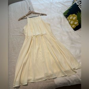 Francesca’s Cream Chiffon Dress, Size XL